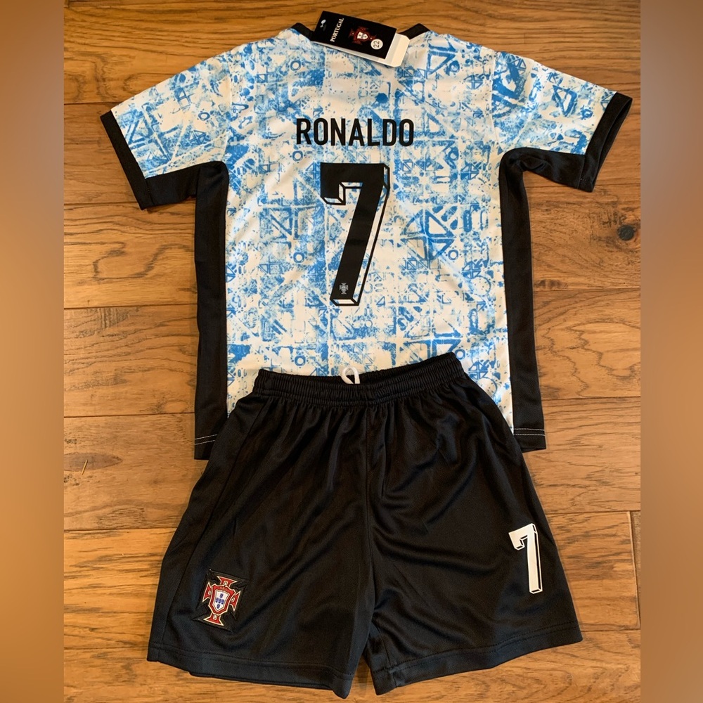 Youth XL Ronaldo Soccer Jersey Kit Portugal Away Kids Uniform Age 12-14 …